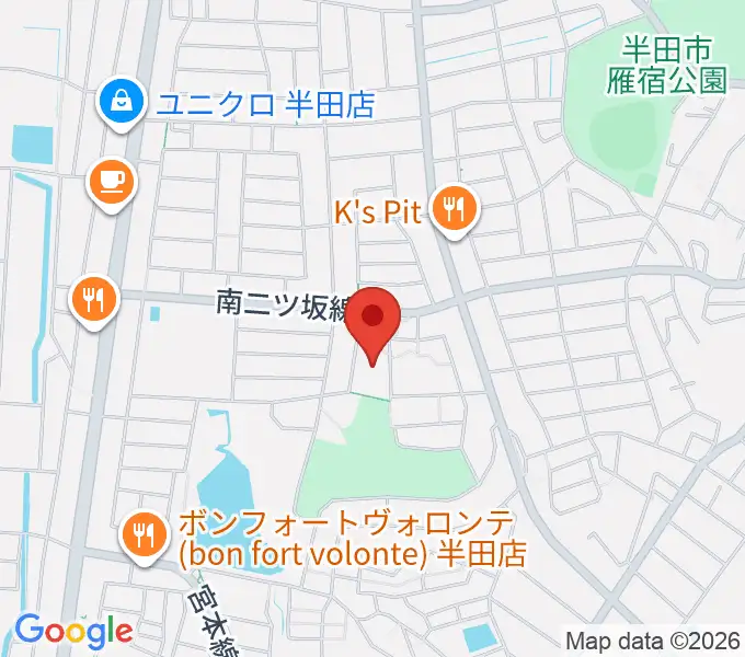 半田空の科学館の地図
