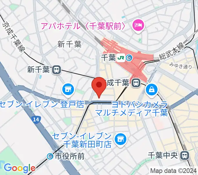 千葉センター ヤマハミュージックの地図