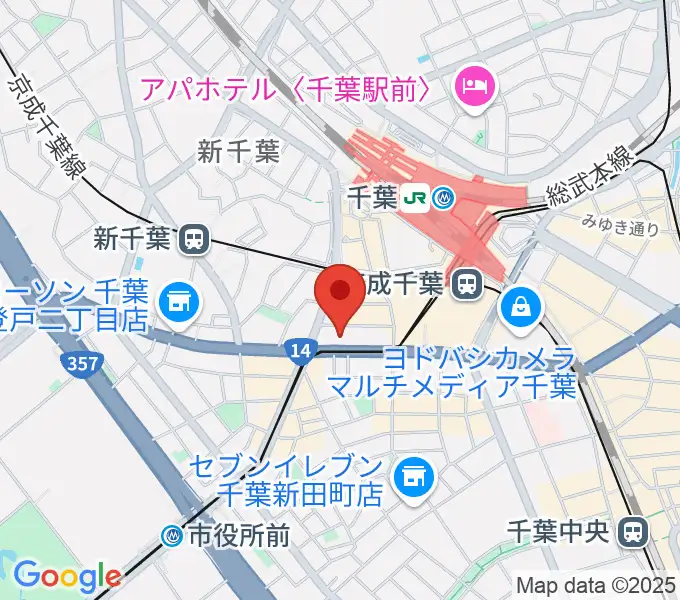 千葉センター ヤマハミュージックの地図