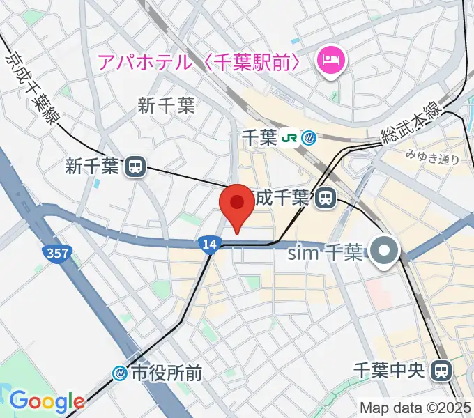 千葉センター ヤマハミュージックの地図