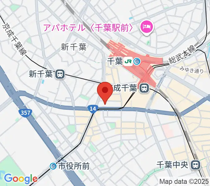 千葉センター ヤマハミュージックの地図