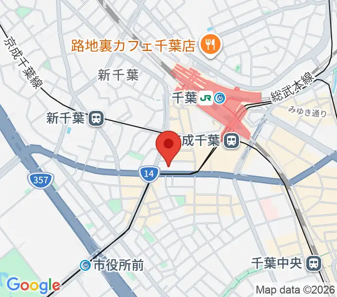 千葉センター ヤマハミュージックの地図