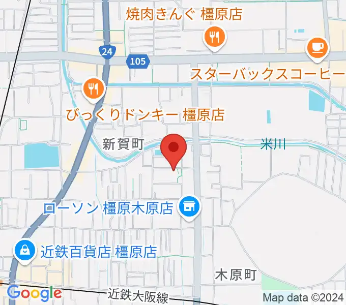 ミュージックカフェアンジェスの地図