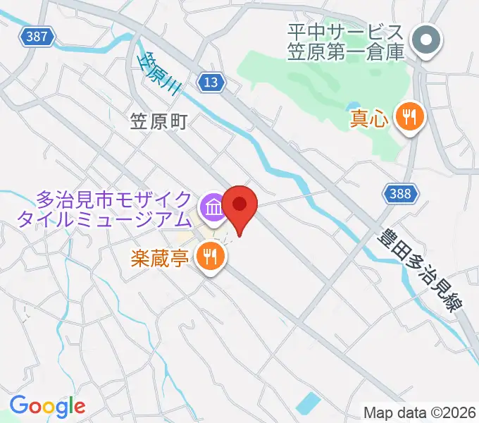 多治見市笹原交流センターの地図