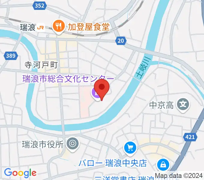 瑞浪市総合文化センターの地図