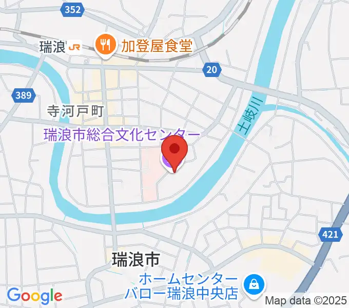 瑞浪市総合文化センターの地図