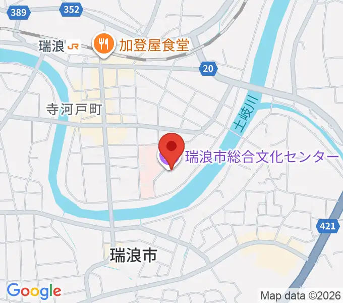 瑞浪市総合文化センターの地図