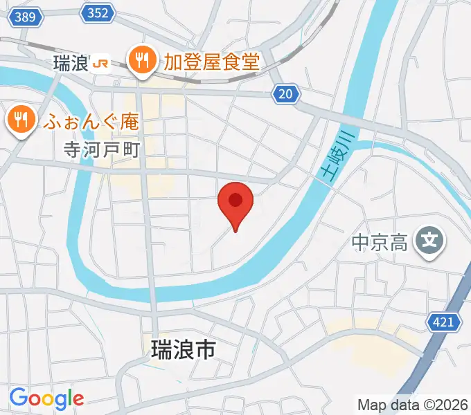 瑞浪市総合文化センターの地図