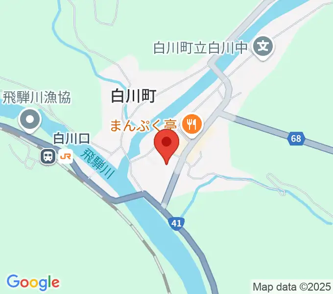 白川町町民会館グロリアホールの地図