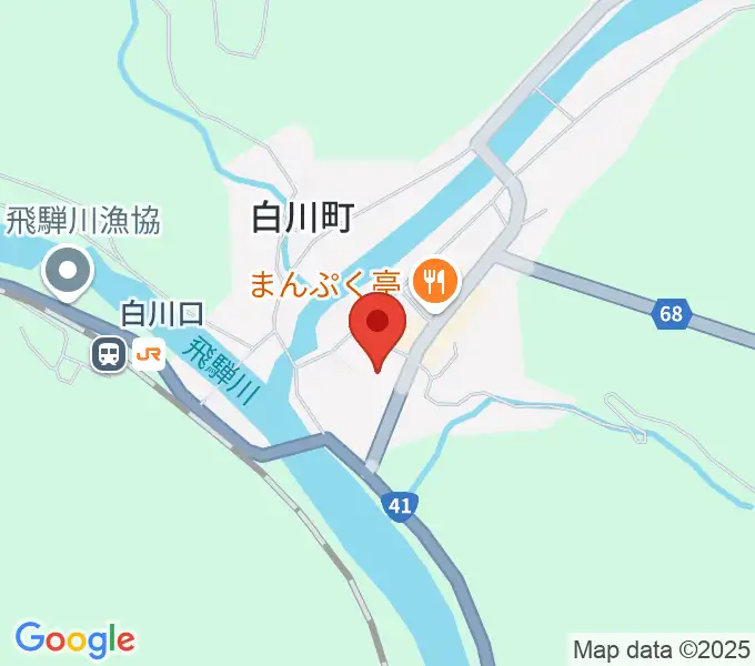 白川町町民会館グロリアホールの地図