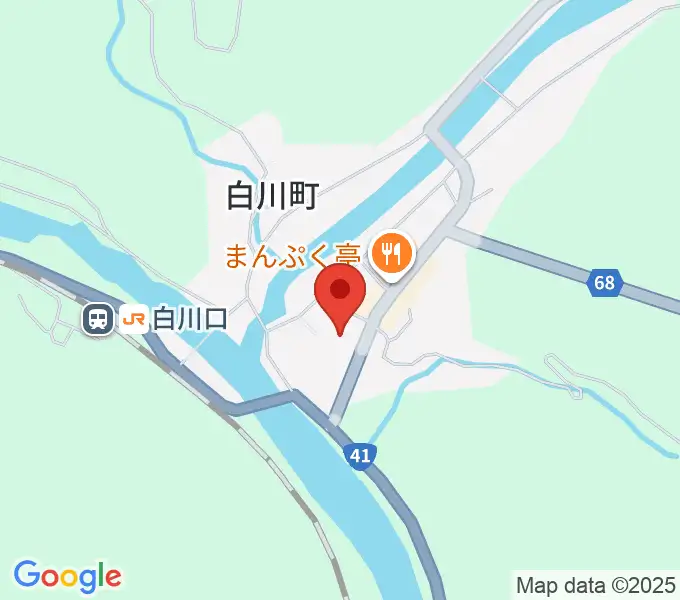 白川町町民会館グロリアホールの地図