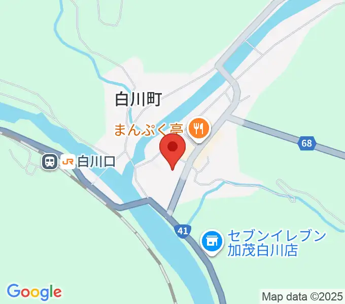 白川町町民会館グロリアホールの地図