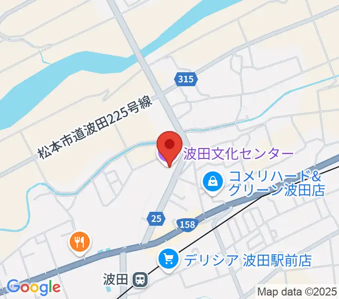 松本市波田文化センター アクトホールの地図