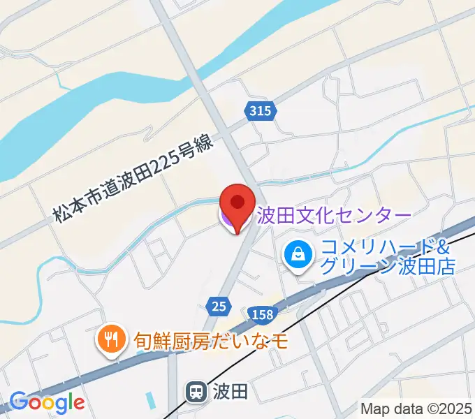松本市波田文化センター アクトホールの地図