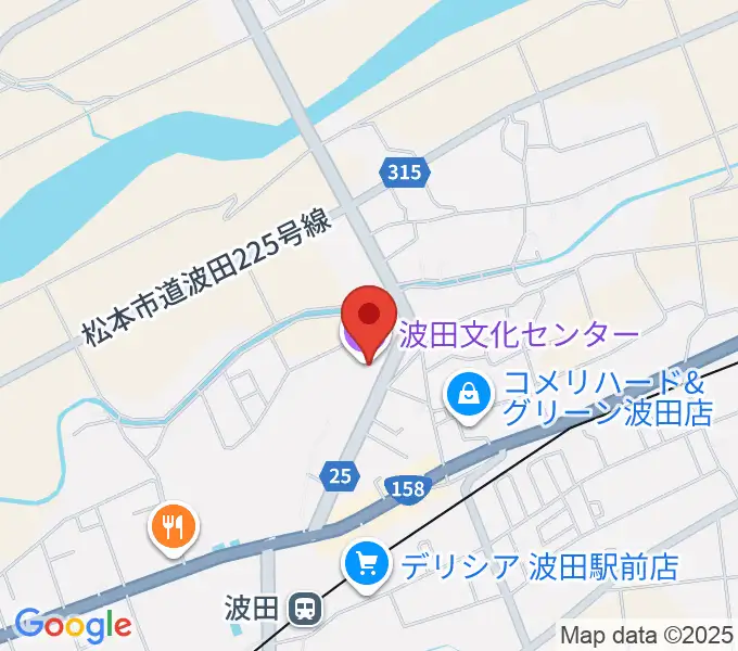 松本市波田文化センター アクトホールの地図