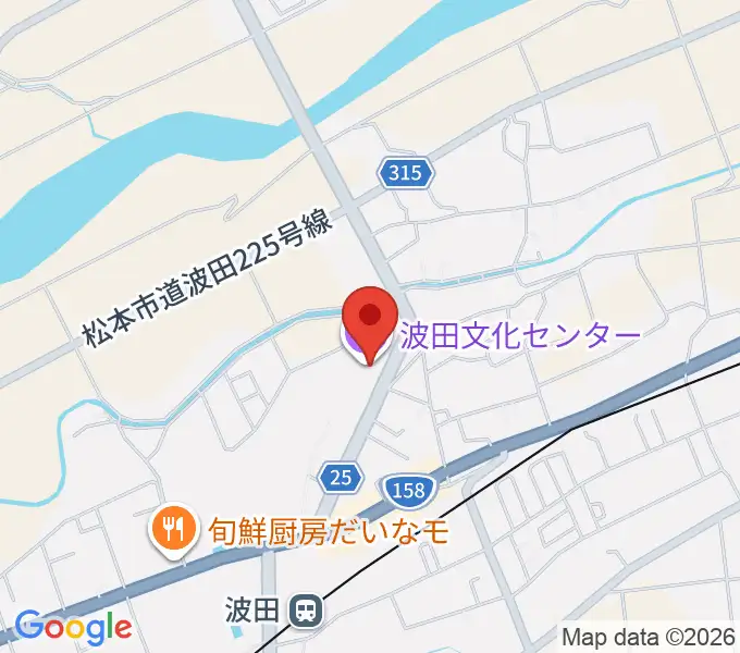 松本市波田文化センター アクトホールの地図