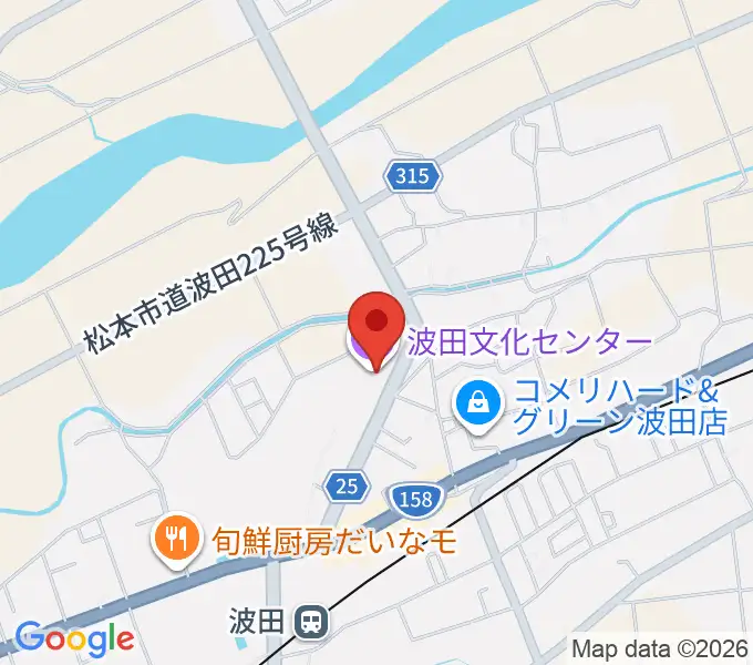 松本市波田文化センター アクトホールの地図