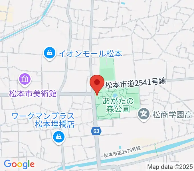 あがたの森文化会館の地図