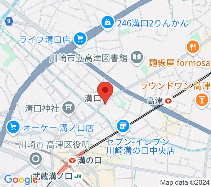 糀ホールの地図