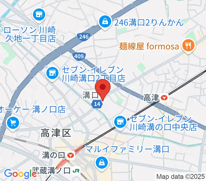 糀ホールの地図