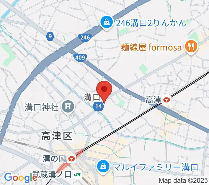 糀ホールの地図