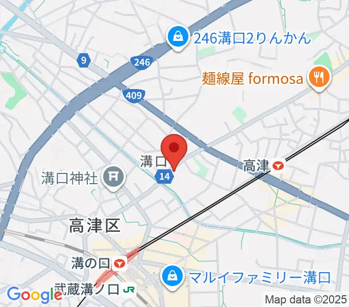 糀ホールの地図