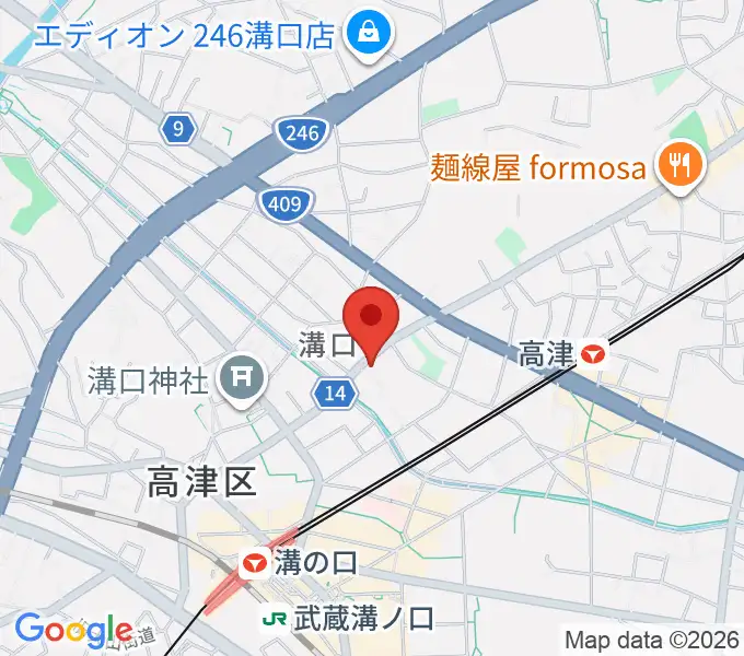 糀ホールの地図