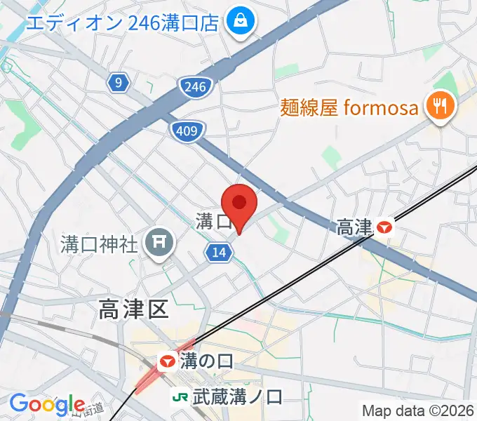 糀ホールの地図
