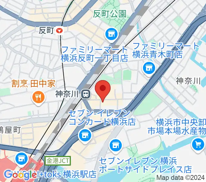 ラフィネ横浜ピアノスタジオの地図