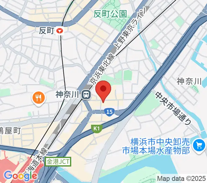ラフィネ横浜ピアノスタジオの地図