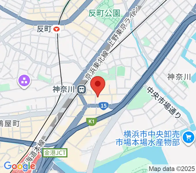 ラフィネ横浜ピアノスタジオの地図