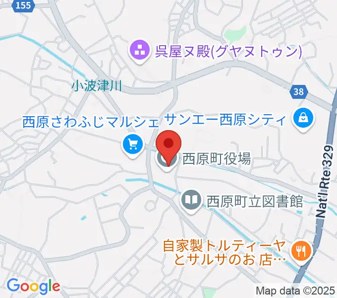 西原町町民交流センターさわふじ未来ホールの地図