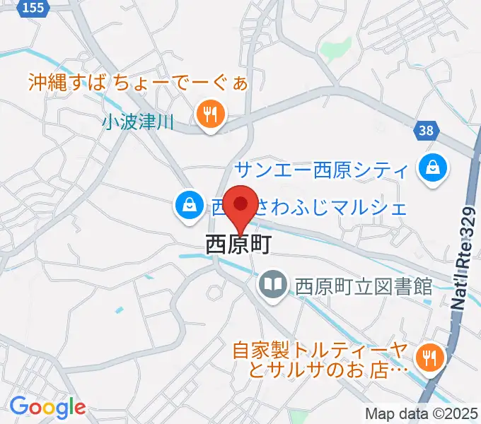 西原町町民交流センターさわふじ未来ホールの地図