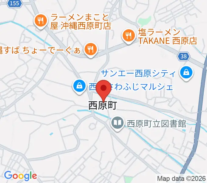 西原町町民交流センターさわふじ未来ホールの地図