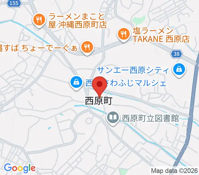西原町町民交流センターさわふじ未来ホールの地図