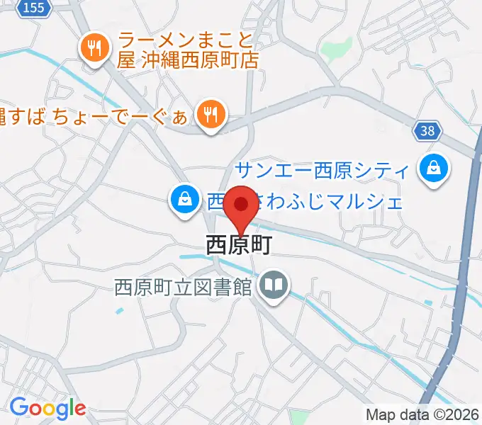 西原町町民交流センターさわふじ未来ホールの地図