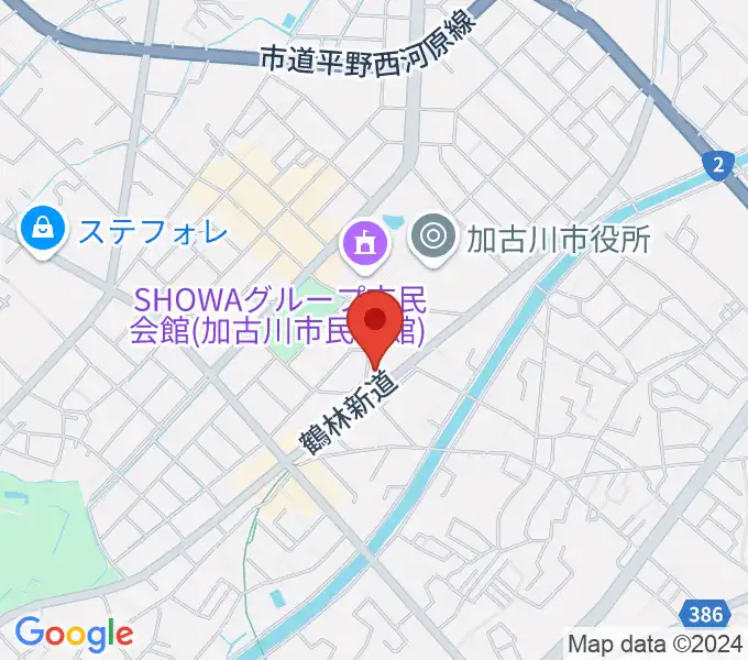 松風ギャラリーの地図