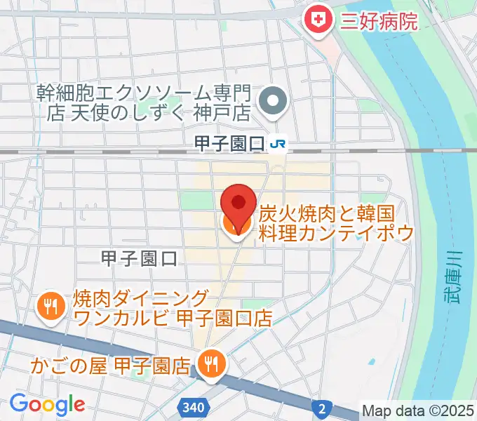 甲子園口アンクルジャムの地図