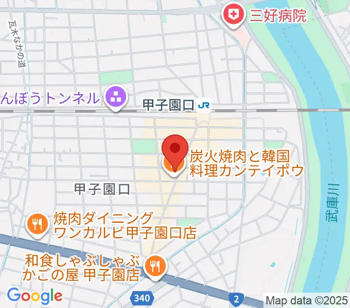 甲子園口アンクルジャムの地図