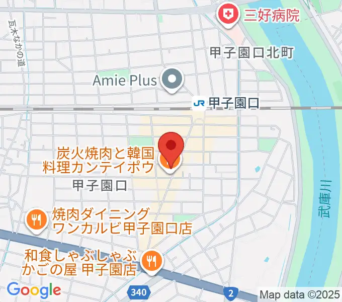 甲子園口アンクルジャムの地図