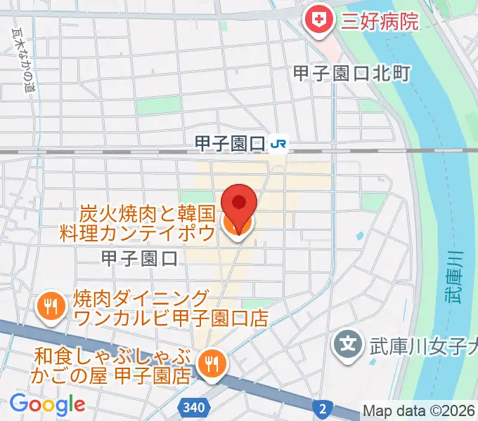 甲子園口アンクルジャムの地図