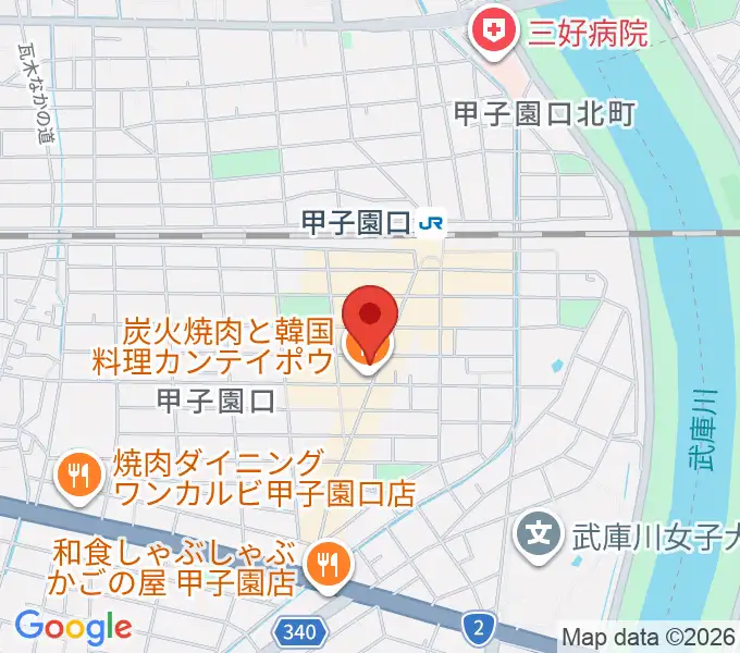甲子園口アンクルジャムの地図