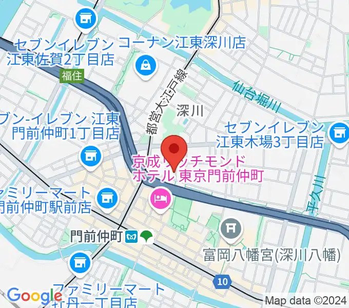 門前仲町シンフォニーサロンの地図