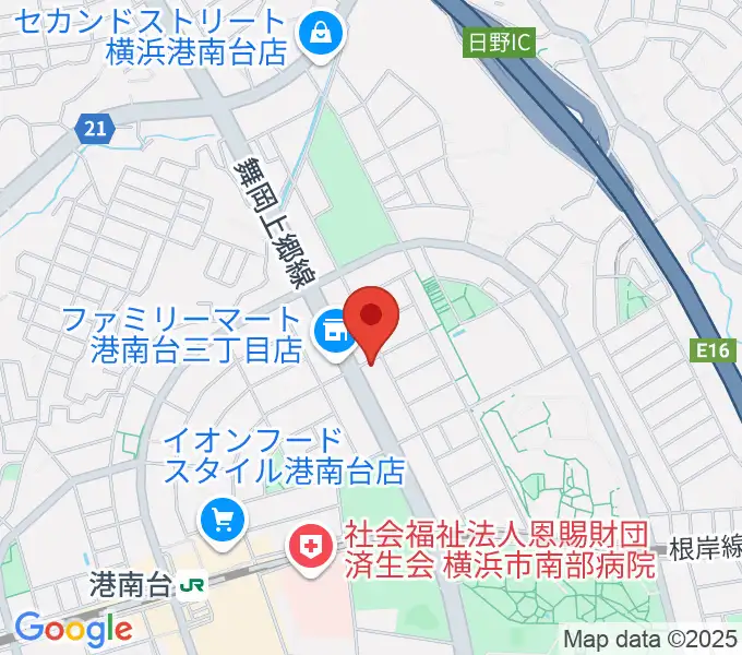 新堀ギター音楽院 港南台教室の地図