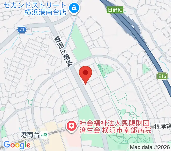 新堀ギター音楽院 港南台教室の地図