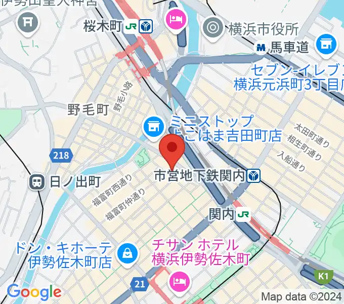 関内リトルジョンの地図