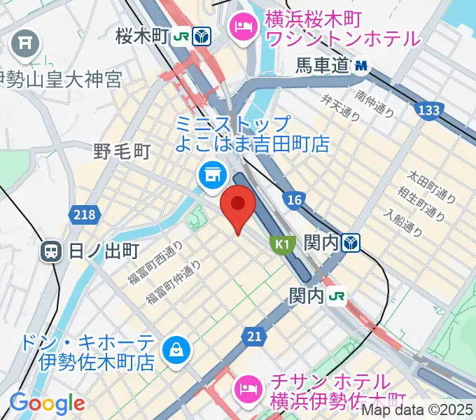 関内リトルジョンの地図
