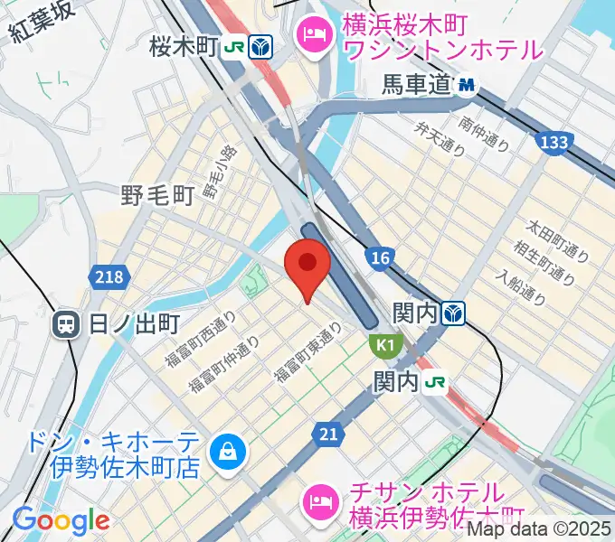 関内リトルジョンの地図
