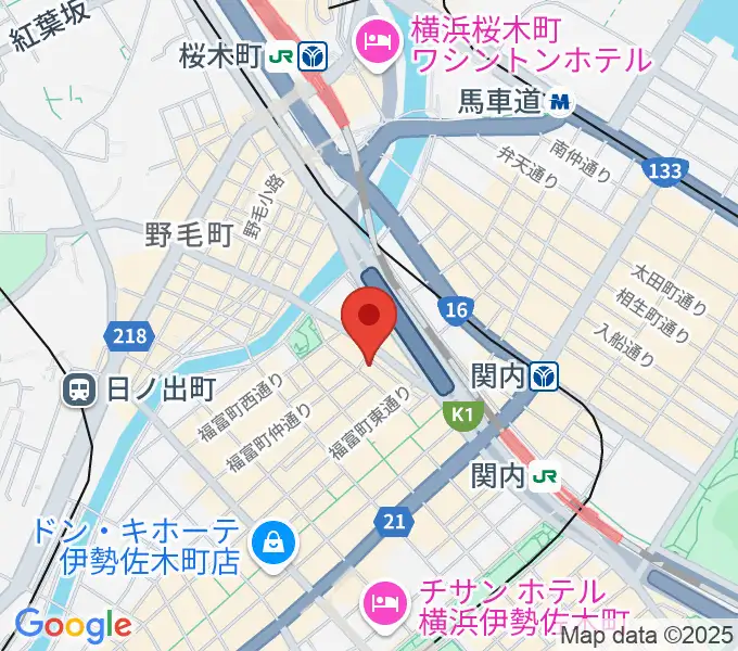関内リトルジョンの地図
