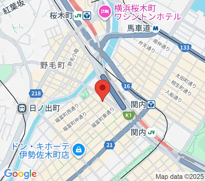 関内リトルジョンの地図